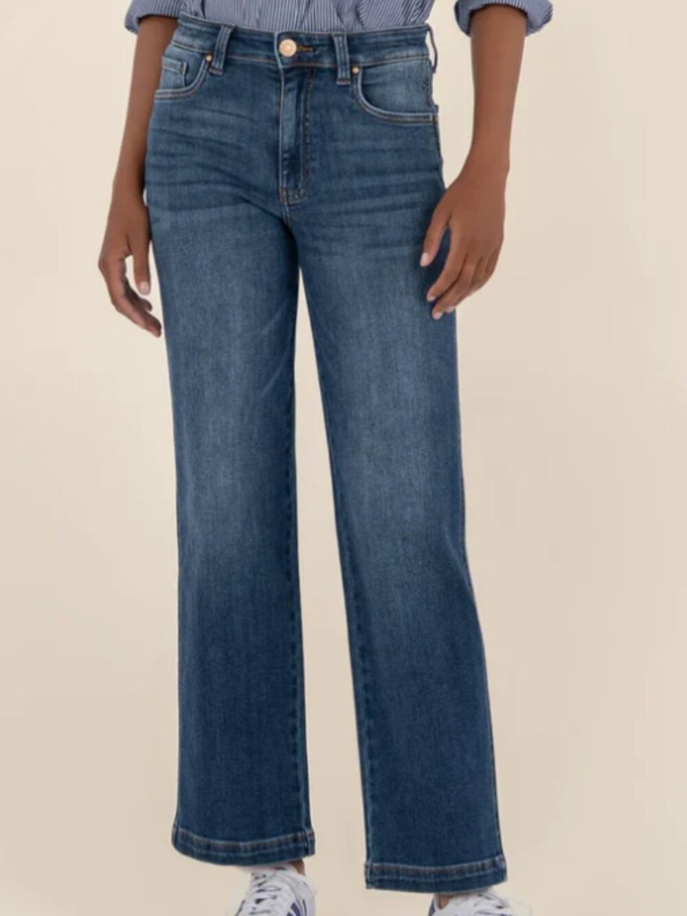 Kut From The Kloth Pattie High Rise Straight Leg Jeans Dark Wash Denim sz 10